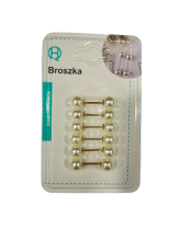 Sagė su perlais drabužiams 6vnt.3x1cm