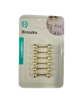 Sagė su perlais drabužiams 6vnt.3x1cm