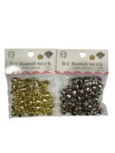 Varpelis metalinis aukso,sidabro sp.12mm38vnt.