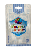 Žvakė-dekoracija tortui mėlynos sp.1vnt.7,4x11,7cm