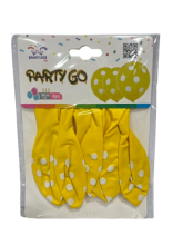 Balionai geltonos sp. su taškeliais 6vnt.30cm