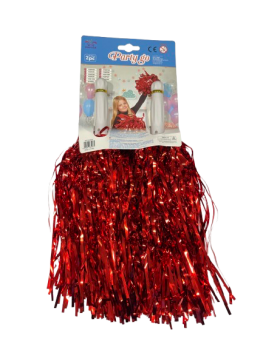 Pomponai raudonos  spalvos 2vnt