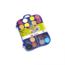 Akvarele Toy Color 24 spalvos su teptuku