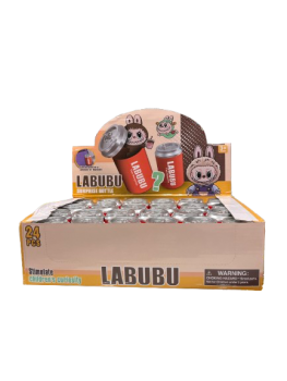 Žaislas-siurprizas LABUBU raudoname indelyje