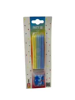 Žvakutės gimtadieniui įv.sp.12vnt.9,5cm