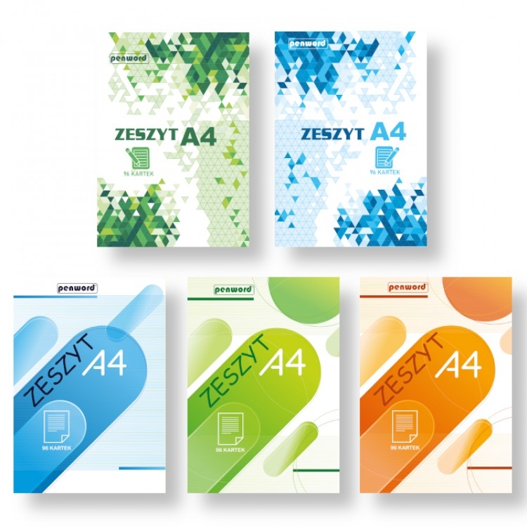 Kontorinis sąsiuvinis A4, 96 lapų langeliais