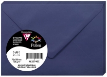 Dekoratyvinis vokas POLLEN, Clairefontaine, 75x100mm, 120gsm, tamsiai mėlynos sp.