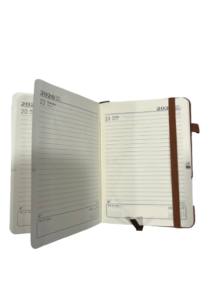 Darbo knyga 2026 m A6 odinis viršelis įvairių sp anglų kalba MOTARRO