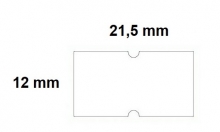 Lipnios etiketės į kainų ženklintuvus, 21,5x12mm, 1000 etik., baltos sp.