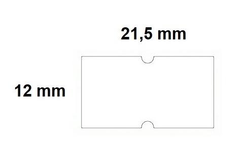 Lipnios etiketės į kainų ženklintuvus, 21,5x12mm, 1000 etik., baltos sp.