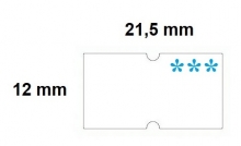 Lipnios etiketės į kainų ženklintuvus, 21,5x12mm, stipraus lipnumo, 1000 etik., baltos sp.
