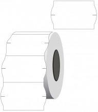 Lipnios etiketės į kainų ženklintuvus, 26x16mm, banguot., 1000 etik., baltos sp.