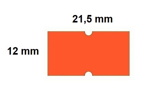 Lipnios etiketės į kainų ženklintuvus, 21,5x12mm, 1000 etik., raudonos sp.