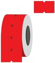 Lipnios etiketės į kainų ženklintuvus, 21,5x12mm, 1000 etik., raudonos sp.