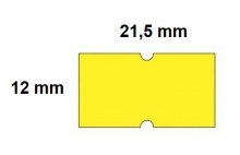 Lipnios etiketės į kainų ženklintuvus, 21,5x12mm, 1000 etik., geltonos sp.