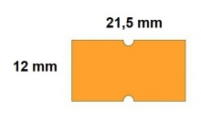 Lipnios etiketės į kainų ženklintuvus, 21,5x12mm, 1000 etik., oranžinės sp.