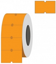 Lipnios etiketės į kainų ženklintuvus, 21,5x12mm, 1000 etik., oranžinės sp.