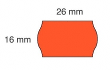 Lipnios etiketės į kainų ženklintuvus, 26x16mm, banguot., 1000 etik., raudonos sp.