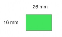 Kainų etiketės lipnios 26x16mm., žalios sp., stačiakampės