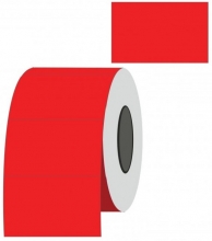 Lipnios etiketės į kainų ženklintuvus, 26x16mm, stačiak., 1000 etik., raudonos sp.