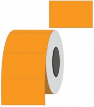Lipnios etiketės į kainų ženklintuvus, 26x16mm, stačiak., 1000 etik., oranžinės sp.