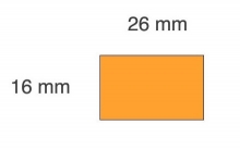 Lipnios etiketės į kainų ženklintuvus, 26x16mm, stačiak., 1000 etik., oranžinės sp.