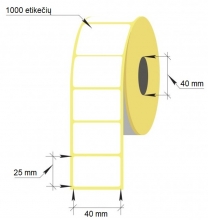 Lipnios etiketės 1-40x25, 40-1000 etk. Thermal Eco