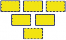 Lipnios etiketės stačiakampės 52x30 mm - 500vnt mėlyna - geltona