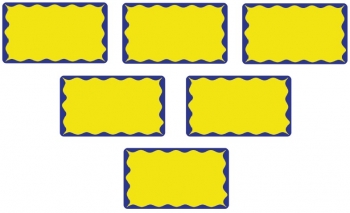 Lipnios etiketės stačiakampės 52x30 mm - 500vnt mėlyna - geltona