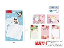 Lapeliai užrašams linija 50lapų 100x75mm MERGAITĖ MOTARRO