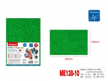 Putgumės lakštų rinkinys A4 10lapų 2mm žalia spalva su blizgučiais MOTARRO