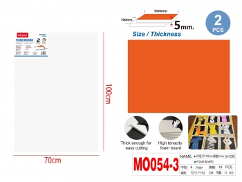 Plokštė iš polistirolio 700x1000x5mm 2vnt balta + oranžinė sp MOTARRO