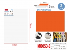 Plokštė iš polistirolio 500x700x5mm 2vnt balta + oranžinė sp MOTARRO