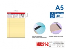 Bloknotas A5 linija geltonos sp. 40lapų MOTARRO