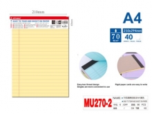 Bloknotas A4 linija geltonos sp. 40lapų MOTARRO