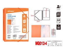 Aplankas A4 20 įmaučių oranžinės sp spiralinis įrišimas MOTARRO