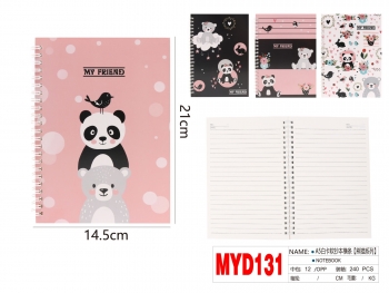 Užrašų knygutė MOTARRO spiralinis įrišimas A5 60l linija MY FRIEND