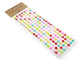 Dekoracija rankdarbiams Kristalai limpantys 10mm., 147vnt, PENWORD