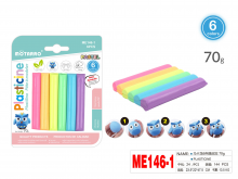 Plastilinas 6-ios pastelinės spalvos MOTARRO