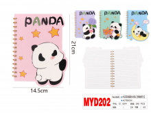 Sąsiuvinis MOTARRO spiralinis įrišimas A5 60l linija PANDA