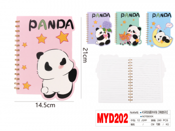 Sąsiuvinis MOTARRO spiralinis įrišimas A5 60l linija PANDA
