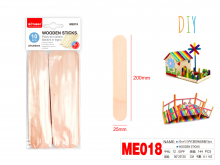 Pagaliukai mediniai 25x200mm 10vnt MOTARRO