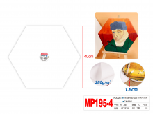 Drobė ant porėmio šešiakampio formos 40x40cm MOTARRO