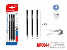 Apvalūs grafito pieštukai 3 vnt HB 2B 4B MOTARRO