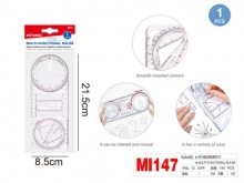 Daugiafunkcis geometrinių figūrų ir funkcijų liniuotės rinkinys MOTARRO