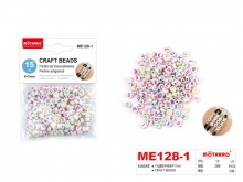 Dekoracija karoliukai Raidės 4x7mm 15gr įvairių spalvų MOTARRO