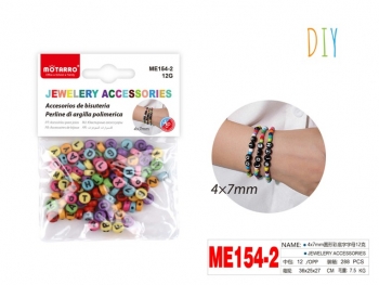 Dekoracija karoliukai Raidės 4x7mm įvairių spalvų MOTARRO