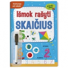 Išmok rašyti skaičius. 4-5 metų vaikams. Su flomasteriu