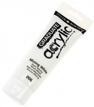 Akriliniai dažai GRADUATE,120ml,balta maišymui