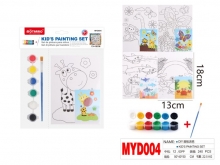 Drobė 130x180mm su piešiniu + dažai MOTARRO